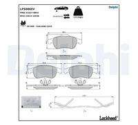 DELPHI LP5086EV Kit pastiglie freni