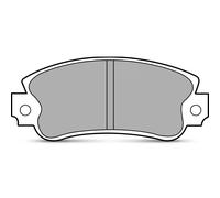 Delphi Kit pastiglie freno LP509 Anteriore Low-Metallic per FIAT Uno, SEAT Marbella M