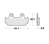 TRW MCB562 Organic Allround Kit pastiglie freno per Honda CB (- 500CC) Assale Anteriore e Altre Moto