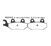 EBC Pastiglie Freno FA214/2 Organiche Posteriori per Triumph 1050 R Speed Triple 2012-2014