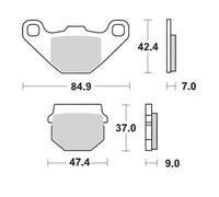 Pastiglie freno MOTO-MASTER Metallo sinterizzato 090111