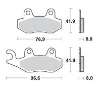 MOTO MASTER 091911 BRAKE PAD OFFROAD SINTER PRO RACING YAMAHA DT 125 E 1990