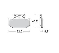 Moto-master Pastiglie Freno Sinterizzate Kawasaki/suzuki/yamaha 092211