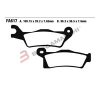 EBC Pastiglie freno moto FA617R Sinterizzate Nero per Can-Am Outlander/Renegade 800/1000 12>