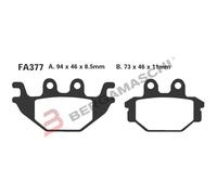EBC Kit pastiglie freni FA377R sinterizzate Nero