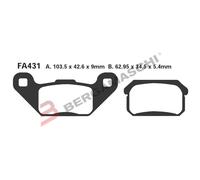 PASTIGLIE FRENO MOTO PER QUADZILLA 06> POST. EBC FA431R MESCOLA SINTERIZZATA