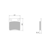 Nissin Premium A0060 2p-206ns Semi-sintered Brake Pads Trasparente