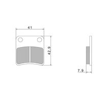 225106030 Pastiglie Freno Nissin A0420 Premium Semi-Metallic - 2P-246NS