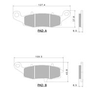 Nissin Premium A0520 2p-260ns Semi-sintered Brake Pads Argento