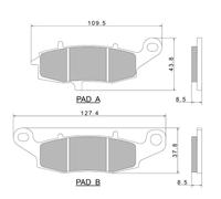PASTIGLIE FRENO NISSIN A0525 PREMIUM SEMI-METALLIC 2P 257NS PER KAWASAKI ER-6 F