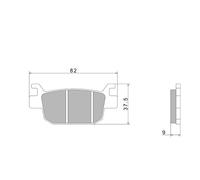 Pastiglie Freno Nissin A1020 Premium Semi-Metallic - 2P-334NS