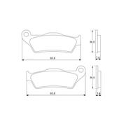 Brenta Pastiglie F Organiche Moto per Alfer, Aprilia, Benelli, , Cagiva, Gas Gashusqvarna