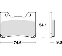 PASTIGLIE FRENO ORGANICHE KH160 YAMAHA FZR 600 90-95, TDM 850 96-01, FZR 1000 89