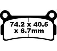 Pastiglie freno organiche serie Fa Ebc Beta Evo 125-250-300/zero 260 Fa164
