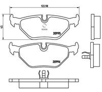 SERIE PASTIGILE FRENO BMW 5 E34 88-97 POSTERIORI