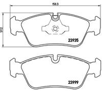 Set di pastiglie freno BREMBO P 06 035, anteriore