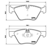 Pastiglie freno P 06 036X BREMBO per BMW 3 Touring 3 3 Coupé Z4 Roadster X1