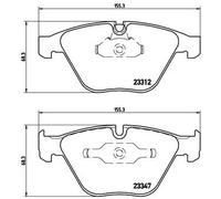 Set di pastiglie freno BREMBO P 06 046, anteriore