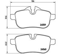 KIT PASTIGLIE FRENO POST BREMBO BMW Z4 s 23 i 150KW 09>11 P06062