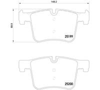 Set di pastiglie freno BREMBO Xtra P 06 075X, anteriore