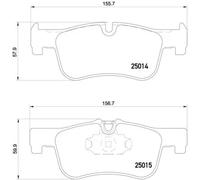 Set di pastiglie freno BREMBO P 06 078, anteriore