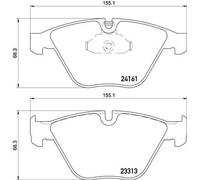 Pastiglie freno P 06 081 BREMBO per BMW 3 3 Touring 3 Coupé Z4 Roadster X1 5
