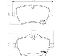 Set di pastiglie freno BREMBO P 06 086, anteriore
