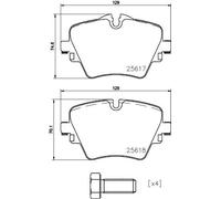 Set di pastiglie freno BREMBO P 06 093, fronte