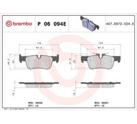 Pastiglie freno P 06 094E BREMBO per BMW MINI