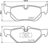 Set di pastiglie freno BREMBO P 06 105, posteriore