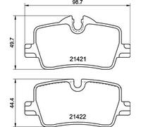 Pastiglie freno Brembo Posteriore P 06 113. Set di 4