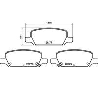 BREMBO Kit pastiglie freno, Freno a disco P09027