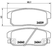 Pastiglie freno P 10 005 BREMBO per SUZUKI NISSAN