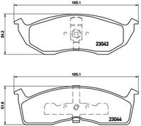 Pastiglie freno P 11 008 BREMBO per CHRYSLER DODGE PLYMOUTH