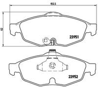 Pastiglie freno P 11 016 BREMBO per CHRYSLER DODGE