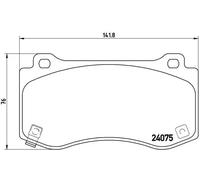 Pastiglie freno P 11 023 BREMBO per CHRYSLER JEEP DODGE