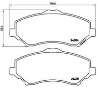 Pastiglie freno P 11 025 BREMBO per FIAT VW JEEP DODGE CHRYSLER