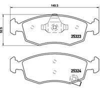 Kit pastiglie freno anteriori Valeo per Fiat Panda 312 Lancia Ypsilon dal 2011