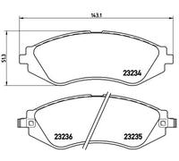 Pastiglie freno P 15 002 BREMBO per DAEWOO CHEVROLET