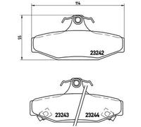 Pastiglie freno P 15 004 BREMBO per SSANGYONG PONTIAC DAEWOO CHEVROLET