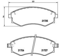 1051044 Kit pastiglie freno ant adatto a Daewoo-Ssangyong (MARCA-MALO')