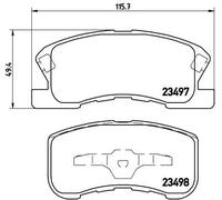 BREMBO P 16 008 Kit pastiglie freni