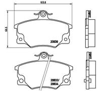 Pastiglie freno P 23 017 BREMBO per ALFA ROMEO FIAT LANCIA AUTOBIANCHI ABARTH