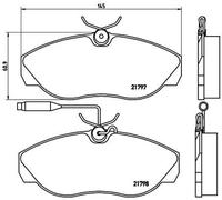Pastiglie freno P 23 068 BREMBO per PEUGEOT FIAT CITROËN