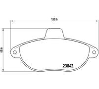 Pastiglie freno P 23 072 BREMBO per CITROËN PEUGEOT FIAT
