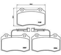 Pastiglie freno P 23 074 BREMBO per ALFA ROMEO CHRYSLER FIAT