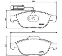 Pastiglie freno P 23 075 BREMBO per LANCIA ALFA ROMEO FIAT