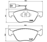 BREMBO Kit pastiglie freno, Freno a disco P23077X