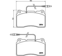 PASTIGLIE ANTERIORE FRENI BREMBO P23082 FIAT ULYSSE 3.0 150 KW 2003