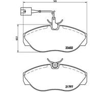 Pastiglie freno P 23 083 BREMBO per PEUGEOT FIAT CITROËN